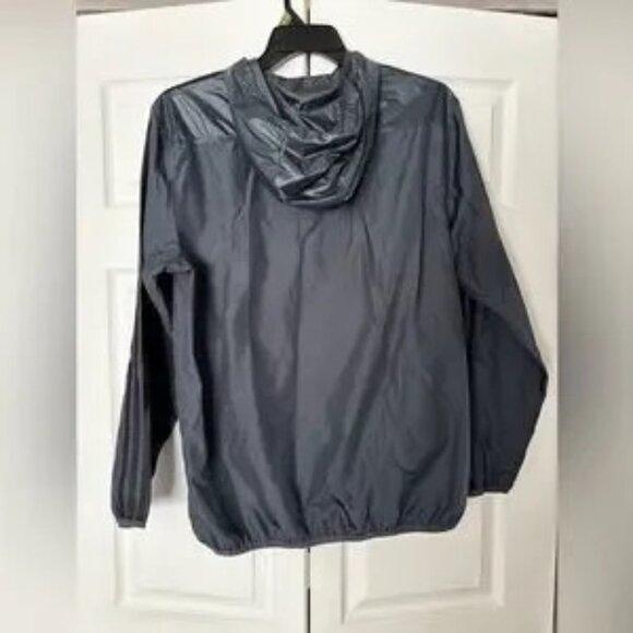 New absolutely stunning half zip men’s large adidas black hooded light - Picture 5 of 10